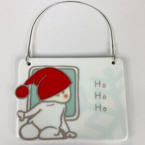 Department 56 HO HO HO Postcard Ceramic Ornament